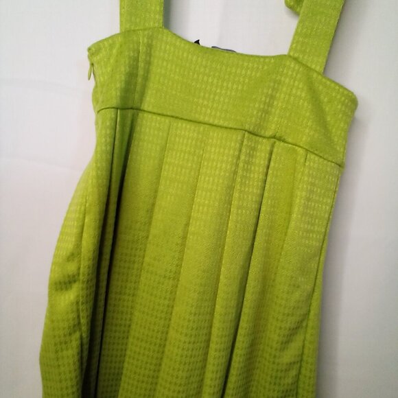 Forever 21 Overall Dress Women S Adjustable Sleeveless Pleated Green - Picture 16 of 16